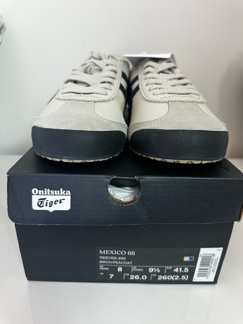 Onitsuka Tiger Men's Beige and Black Mexico 66 Sneaker Unisex Size 8 - Picture 7 of 10